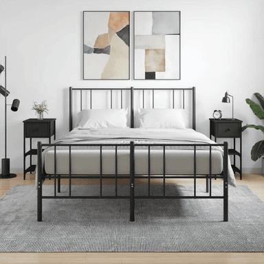 Vidaxl Nattbord 2 stk svart 34x36x70 cm