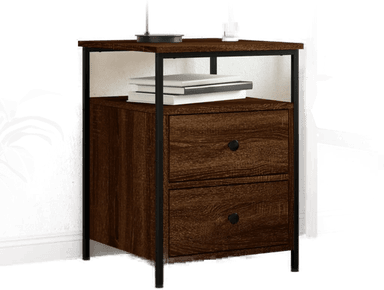 Vidaxl Nattbord brun eik 44x45 cm