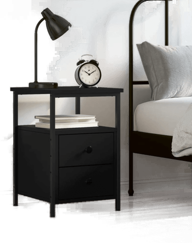 Vidaxl Nattbord svart 34x35,5 cm