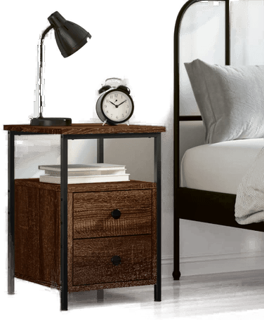 Vidaxl Nattbord brun eik 34x35,5x50 cm