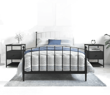 Vidaxl Nattbord 40x42x56 cm svart