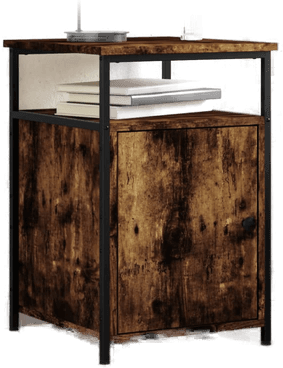 Vidaxl Nattbord røkt eik 40x42 cm