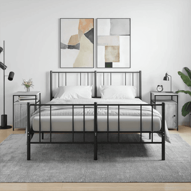 Vidaxl Nattbord 2 stk grå 40x42x60 cm