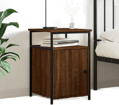 Vidaxl Nattbord brun eik 40x42 cm