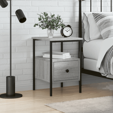 Vidaxl Nattbord grå sonoma 34x36x50 cm