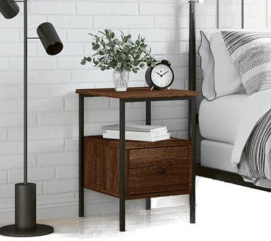 Vidaxl Nattbord brun eik 34x36x50 cm