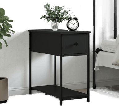 Vidaxl Nattbord svart 30x60 cm