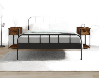 Vidaxl Nattbord 2 stk røkt eik