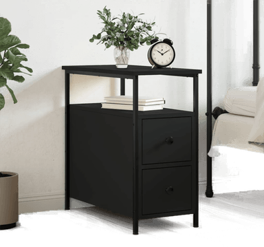 Vidaxl Nattbord svart 30x60 cm