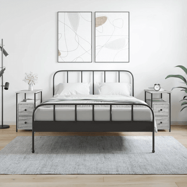 Vidaxl Nattbord 2 stk grå 30x60x60 cm