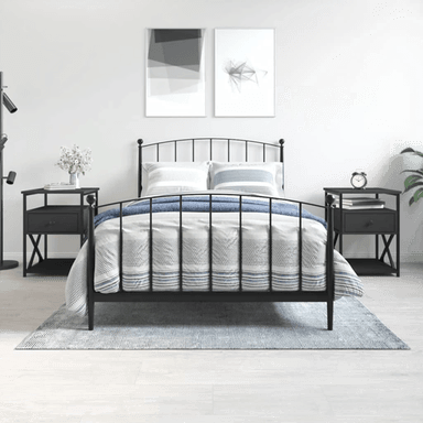 Vidaxl Nattbord 2 stk svart 40x42 cm