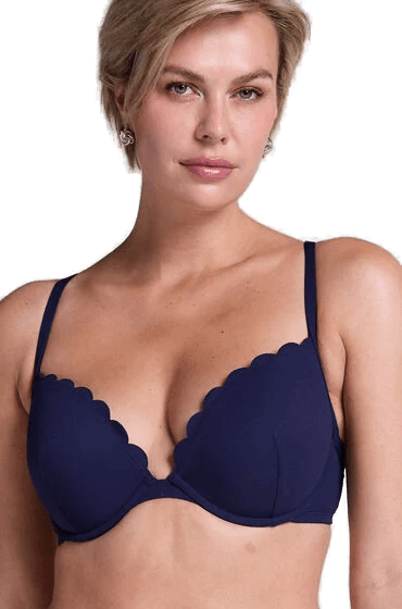 Hunkemöller Scallop Polstret bikinitopp Blå