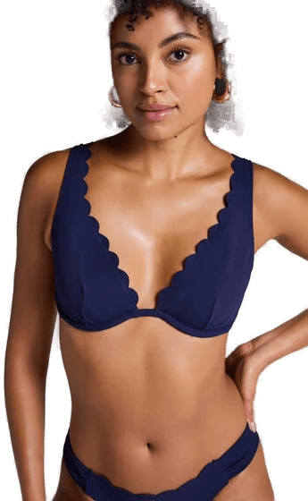 Hunkemöller Upolstret bikinitopp Scallop Blå