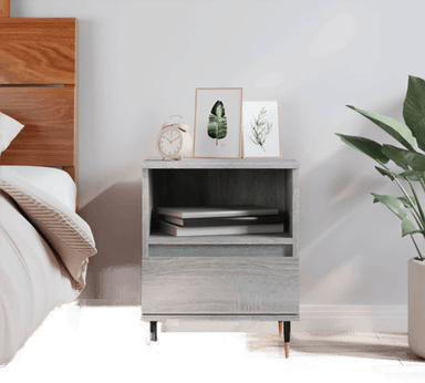 Vidaxl Nattbord grå sonoma 40x35 cm