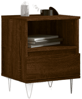 Vidaxl Nattbord brun eik 40x35 cm