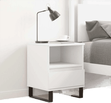 Vidaxl Nattbord hvit 40x35 cm