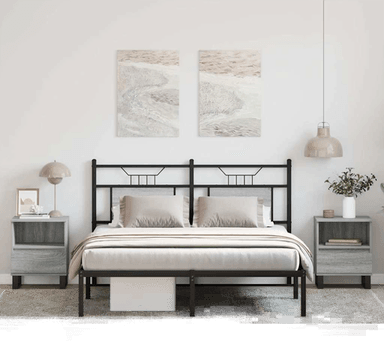 Vidaxl Nattbord 2 stk grå 40x35 cm