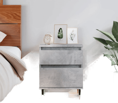 Vidaxl Nattbord betonggrå 40x35 cm