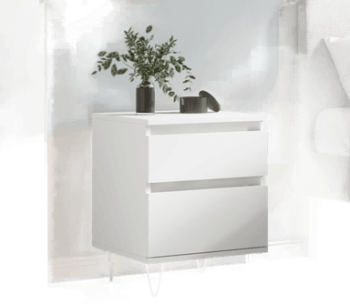 Vidaxl Nattbord hvit 40x35 cm