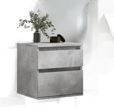 Vidaxl Nattbord betonggrå 40x35 cm