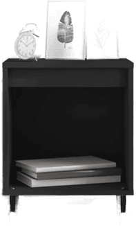 Vidaxl Nattbord svart 40x35 cm