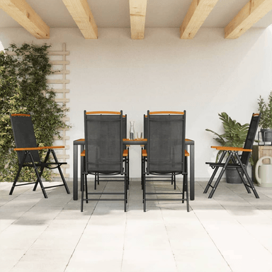 Vidaxl Utendørs spisestue 7 deler