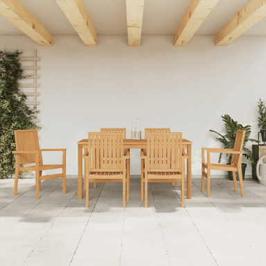 Vidaxl Utendørs spisestue 7 deler