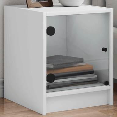 Vidaxl Nattbord med glassdører 35x37x42 cm