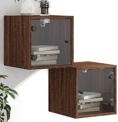 Vidaxl Nattbord brun eik 35x37x35 cm