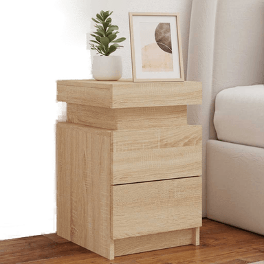 Vidaxl Nattbord med LED 2 stk 35x39x55 cm