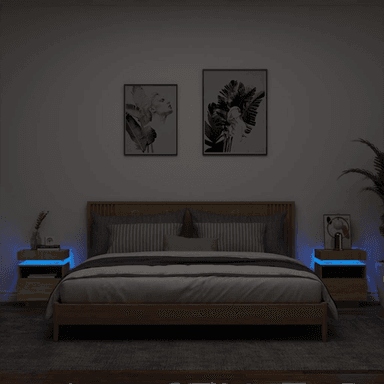 Vidaxl Nattbord med LED 2 stk 40x39 cm