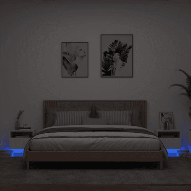 Vidaxl Nattbord med LED 40x39x37 cm