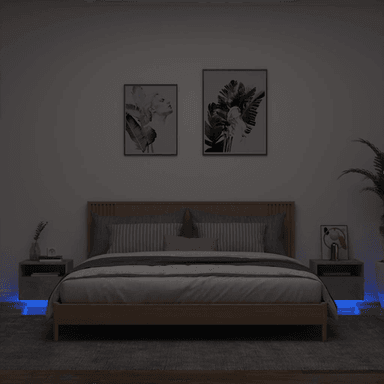 Vidaxl Nattbord med LED 40x39 cm