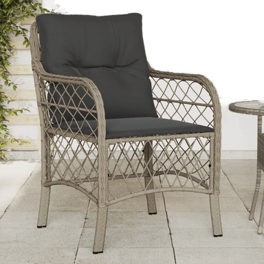 Vidaxl Hagestoler med puter 2 stk lysegrå