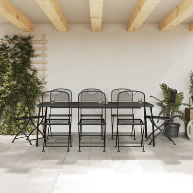 Vidaxl Utendørs spisestue 9 deler