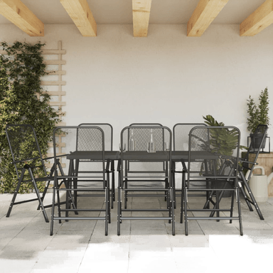 Vidaxl Utendørs spisestue 9 deler