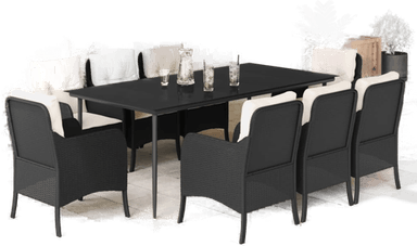 Vidaxl Hagespisegruppe 9 deler