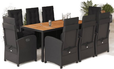 Vidaxl Hagespisegruppe 9 deler