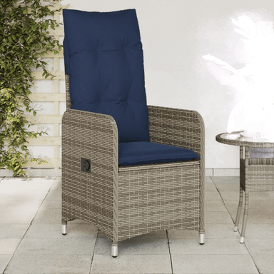 Vidaxl Hagestoler med puter 2 stk grå