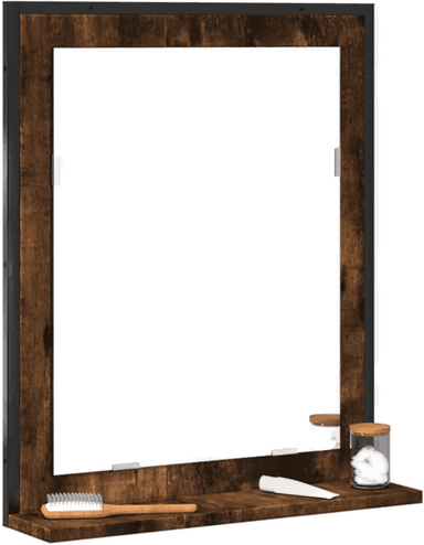 Vidaxl Baderomsspeil røkt eik 50x12x60 cm