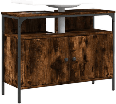 Vidaxl Servantskap røkt eik 80x30 cm