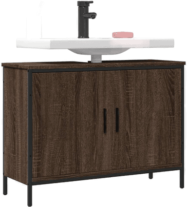 Vidaxl Servantskap brun eik 80x30 cm