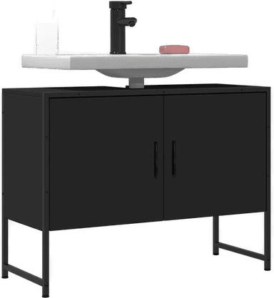 Vidaxl Servantskap svart 80x33 cm
