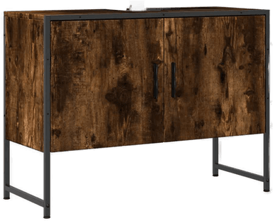 Vidaxl Servantskap røkt eik 80x33 cm