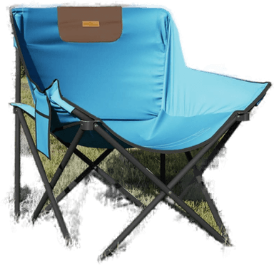 Vidaxl Campingstoler 2 stk lyseblå