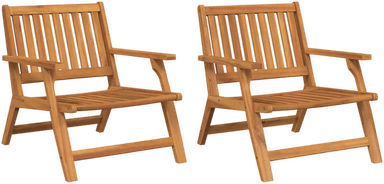 Vidaxl Avslapningsbenk 2 pcs Brun