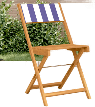 Vidaxl Bistrostoler 2 stk blå og hvit