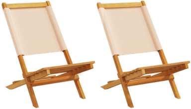 Vidaxl Hagestoler 2 stk gråbrun