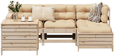 Vidaxl Hagesofasett 5 deler