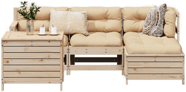 Vidaxl Hagesofasett 5 deler